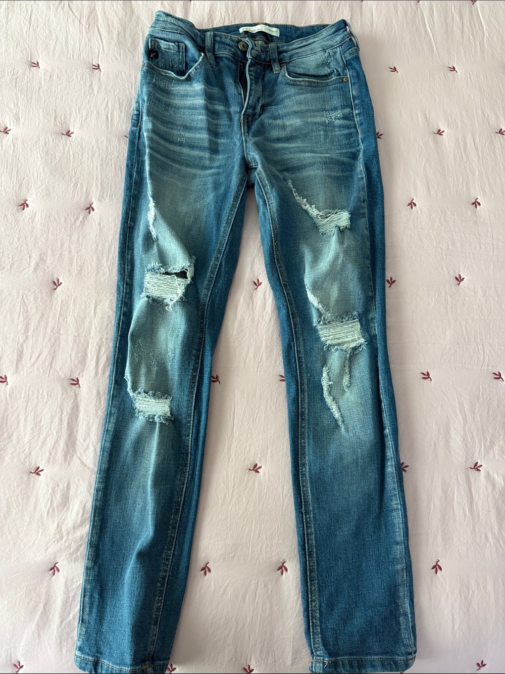 KanCan Medium Blue Distressed Skinny Jeans